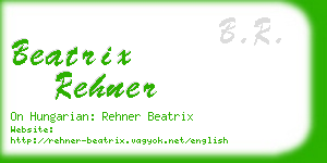 beatrix rehner business card